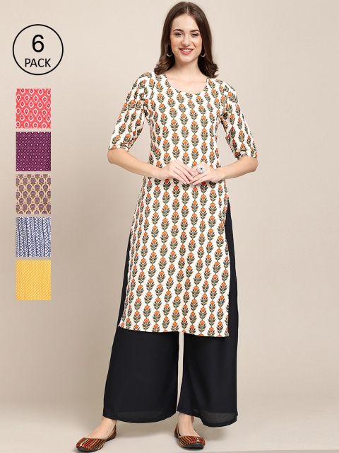 KALINI Women Multicoloured Ethnic Motifs Printed Cold-Shoulder Sleeves Thread Work Summer Sheers Crepe Kurta, Multi
KALINI Women Multicoloured Ethnic Motifs Printed Cold-Shoulder Sleeves Thread Work Summer Sheers Crepe Kurta, Multi