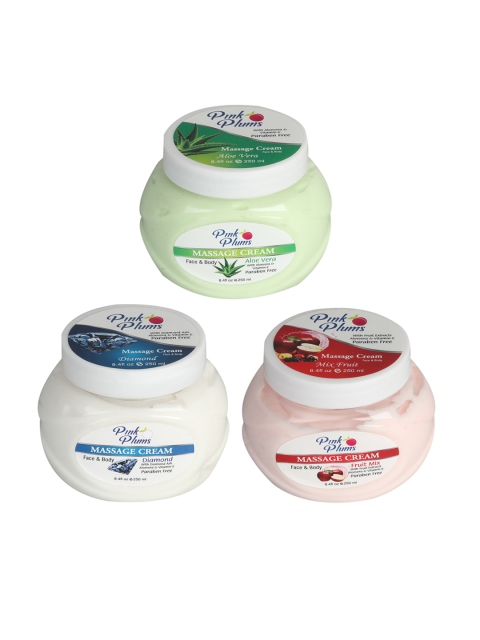 Pink Plums Set Of 3 Paraben Free Aloevera Diamond Fruit Mix Face & Body-250 Ml Each, Multi
Pink Plums Set Of 3 Paraben Free Aloevera Diamond Fruit Mix Face & Body-250 Ml Each, Multi