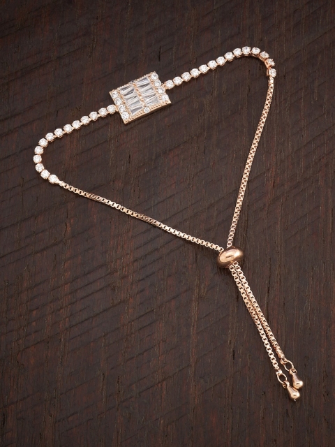 Kushal's Fashion Jewellery Women White & Rose Gold Cubic Zirconia Rose Gold-Plated Wraparound Bracelet
Kushal's Fashion Jewellery Women White & Rose Gold Cubic Zirconia Rose Gold-Plated Wraparound Bracelet