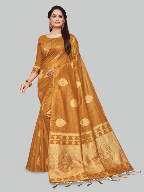 AYKA CLOTHINGS Copper-Toned & Gold-Toned Woven Design Zari Silk Cotton Banarasi Saree
AYKA CLOTHINGS Copper-Toned & Gold-Toned Woven Design Zari Silk Cotton Banarasi Saree