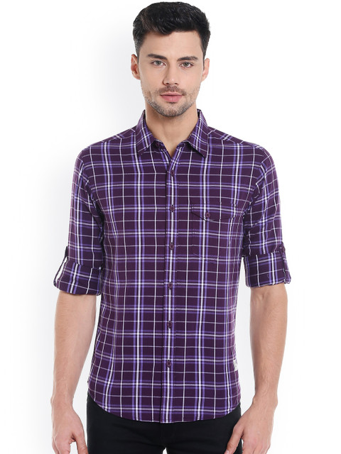 SPYKAR Men Purple Slim Fit Checked Casual Shirt
SPYKAR Men Purple Slim Fit Checked Casual Shirt