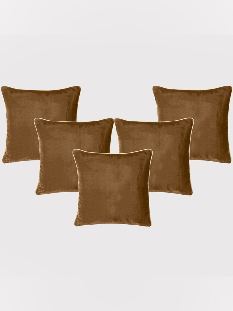 OUSSUM Brown Velvet Square Cushion Covers