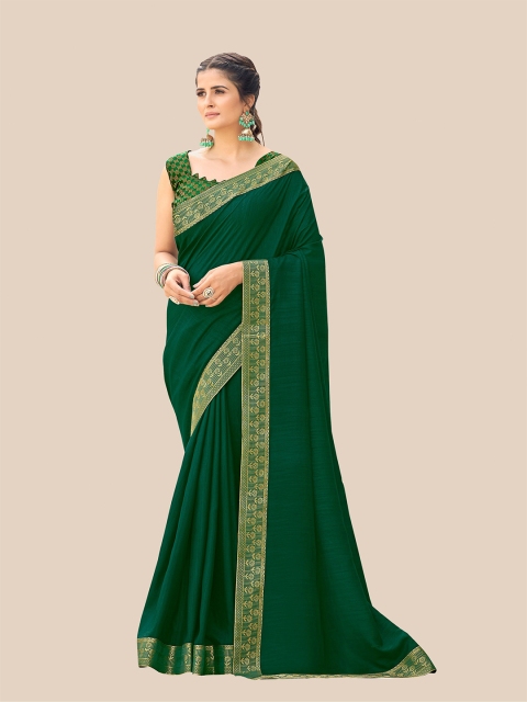 UNITED LIBERTY Sea Green & Gold-Toned Zari Pure Chiffon Vichitra Silk Block Print Saree
UNITED LIBERTY Sea Green & Gold-Toned Zari Pure Chiffon Vichitra Silk Block Print Saree