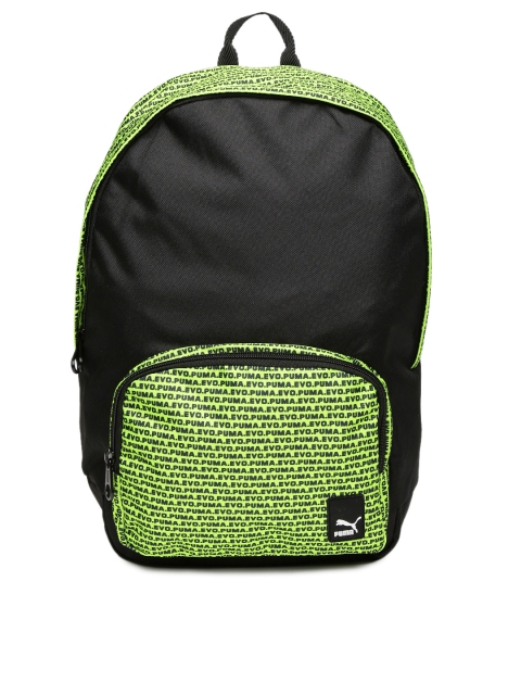 PUMA Unisex Black & Green Prime Printed Backpack