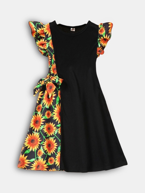 Hopscotch Black A-Line Dress