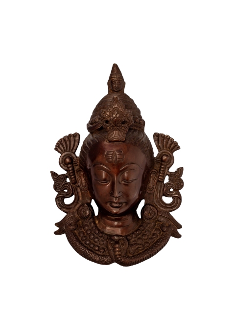 Exotic India Brown Lord Shiva Wall Decor
