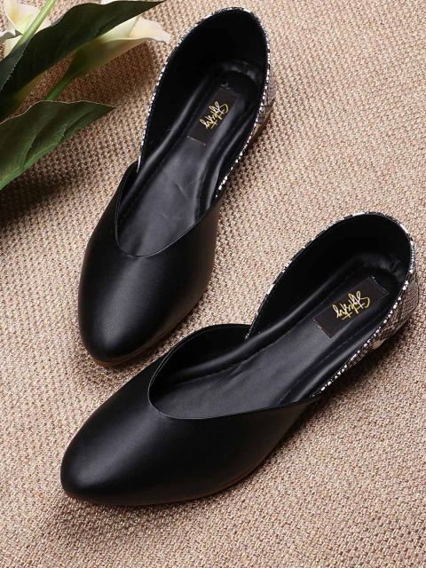 Stylestry Women Black Ballerinas Flats