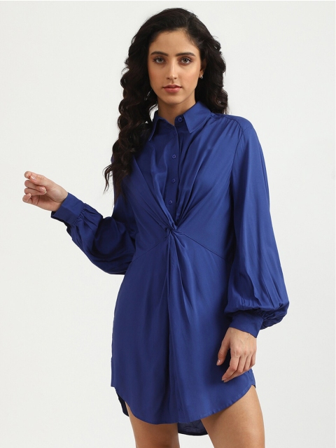 United Colors of Benetton Blue Shirt Dress