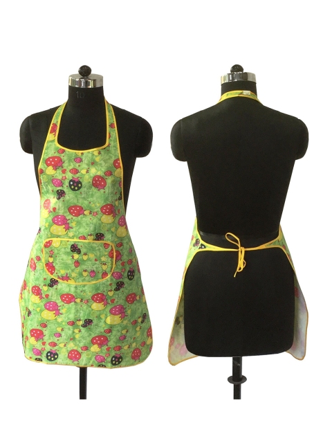 Lushomes Unisex Green & Red Fruit Printed Waterproof Kitchen Apron