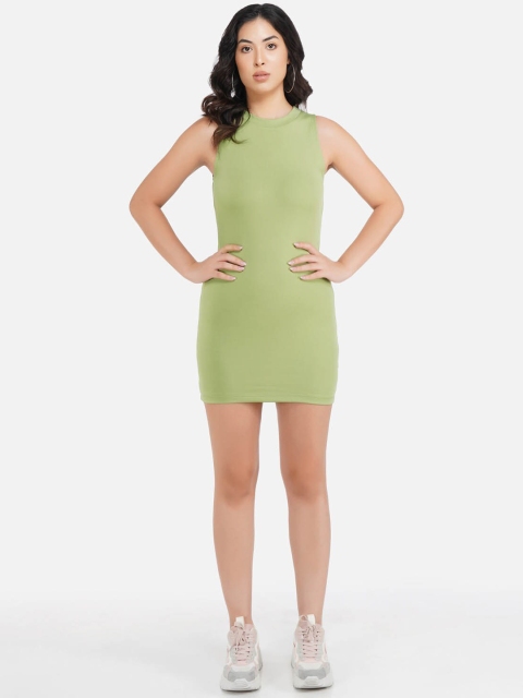 NEU LOOK FASHION Women Green Mini Bodycon Dress