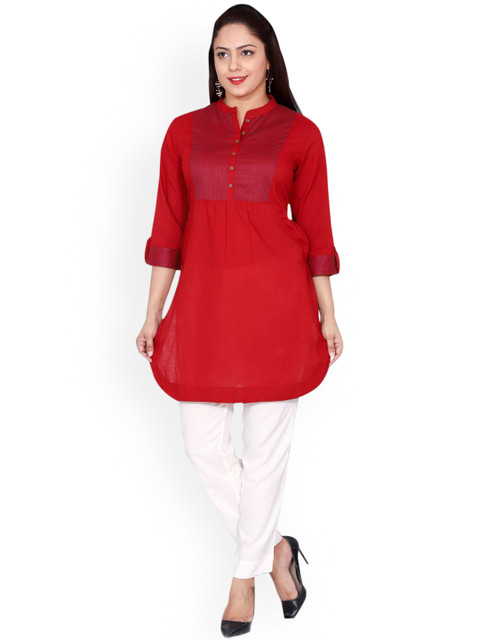 SUTI Women Red Pathani Cotton Kurta
SUTI Women Red Pathani Cotton Kurta