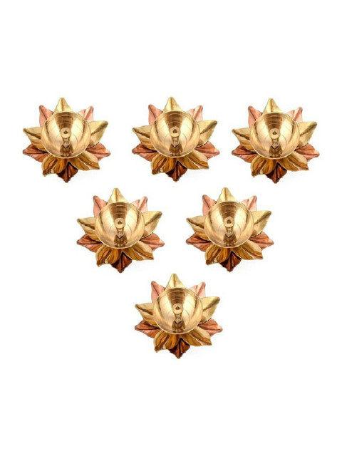 Fashion Bizz Set of 6 Gold-Toned Lotus Diyas
Fashion Bizz Set of 6 Gold-Toned Lotus Diyas