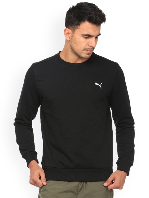 Puma Men Black ESS Crew Sweat FL Sweatshirt