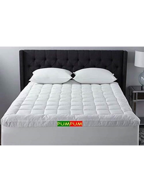 Pum Pum White Solid Mattress Protector