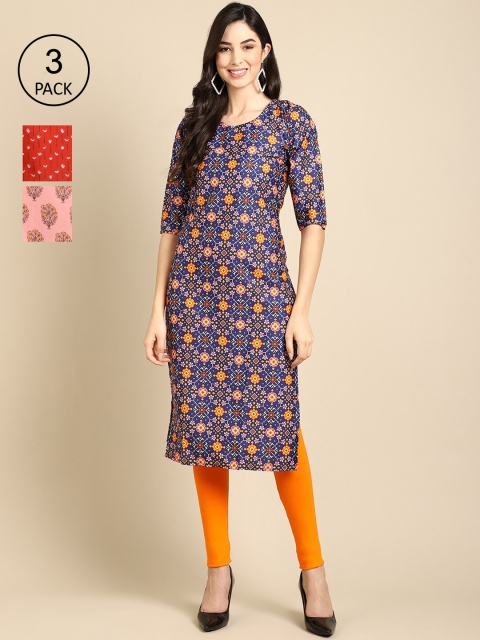 Ethnic basket Women Multicoloured Ethnic Motifs Embroidered Keyhole Neck Block Print Crepe Kurta, Multi
Ethnic basket Women Multicoloured Ethnic Motifs Embroidered Keyhole Neck Block Print Crepe Kurta, Multi