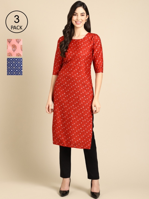 Ethnic basket Women Multicoloured Ethnic Motifs Embroidered Keyhole Neck Block Print Crepe Kurta, Multi
Ethnic basket Women Multicoloured Ethnic Motifs Embroidered Keyhole Neck Block Print Crepe Kurta, Multi