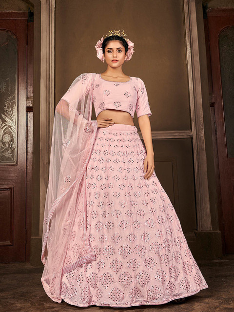 ODETTE Pink Embellished Thread Work Semi-Stitched Lehenga & Unstitched Blouse With Dupatta
ODETTE Pink Embellished Thread Work Semi-Stitched Lehenga & Unstitched Blouse With Dupatta