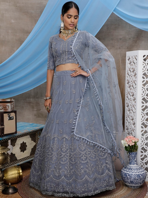 ODETTE Grey Embellished Thread Work Semi-Stitched Lehenga & Unstitched Blouse With Dupatta
ODETTE Grey Embellished Thread Work Semi-Stitched Lehenga & Unstitched Blouse With Dupatta
