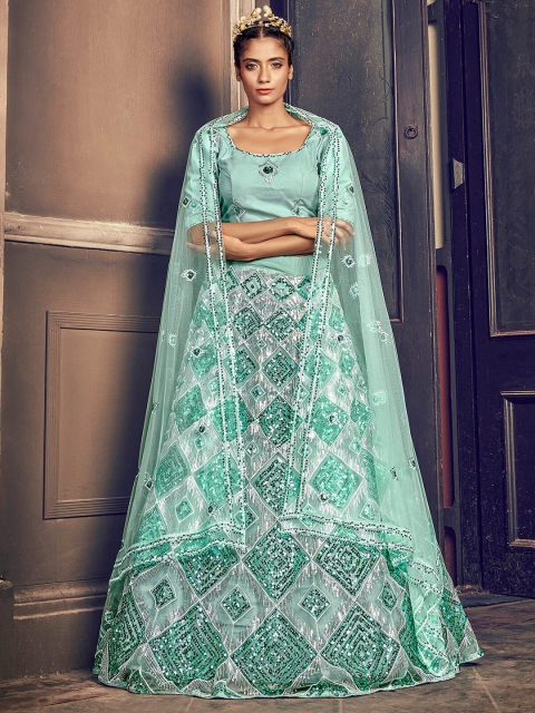 ODETTE Turquoise Blue Embellished Sequinned Semi-Stitched Lehenga & Unstitched Blouse With Dupatta
ODETTE Turquoise Blue Embellished Sequinned Semi-Stitched Lehenga & Unstitched Blouse With Dupatta