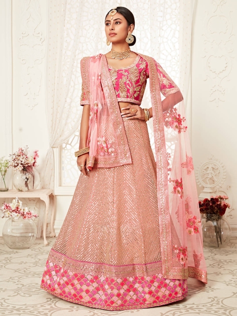 FABPIXEL Pink & Gold-Toned Embellished Sequinned Semi-Stitched Lehenga & Unstitched Blouse With Dupatta
FABPIXEL Pink & Gold-Toned Embellished Sequinned Semi-Stitched Lehenga & Unstitched Blouse With Dupatta