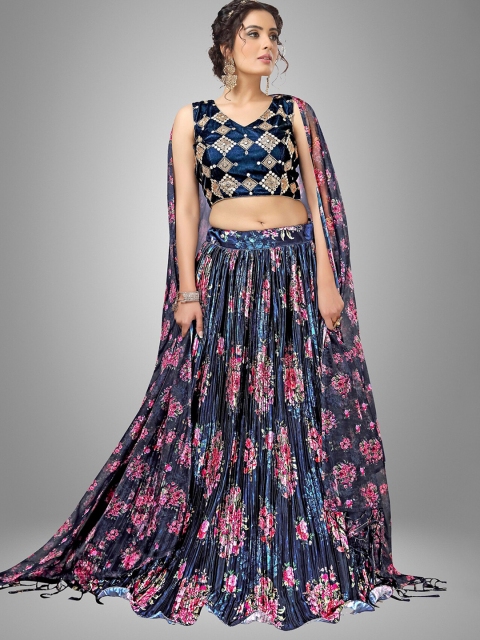 Sarvayog Fashion Blue & Pink Embellished Semi-Stitched Lehenga & Unstitched Blouse With Dupatta
Sarvayog Fashion Blue & Pink Embellished Semi-Stitched Lehenga & Unstitched Blouse With Dupatta