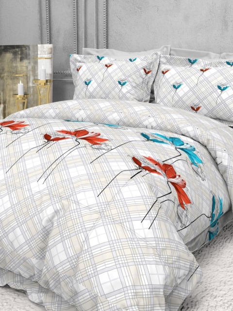 THE WHITE MOSS Grey & White Floral 220 TC Pure Cotton King Bedsheet with 2 Pillow Covers
THE WHITE MOSS Grey & White Floral 220 TC Pure Cotton King Bedsheet with 2 Pillow Covers