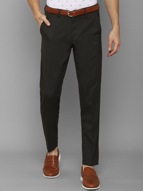 Allen Solly Men Black Checked Slim Fit Trouser