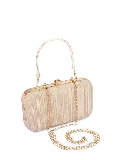 INAAYA Embellished Box Clutch, Gold