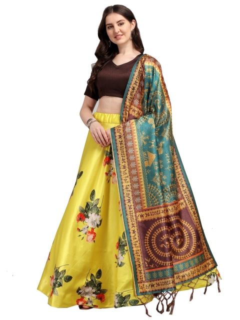SWEETPEL Yellow & White Printed Semi-Stitched Lehenga & Unstitched Blouse With Dupatta
SWEETPEL Yellow & White Printed Semi-Stitched Lehenga & Unstitched Blouse With Dupatta
