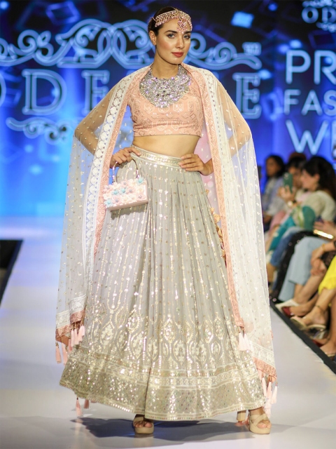 ODETTE Grey & Orange Embroidered Semi-Stitched Lehenga & Unstitched Blouse With Dupatta
ODETTE Grey & Orange Embroidered Semi-Stitched Lehenga & Unstitched Blouse With Dupatta