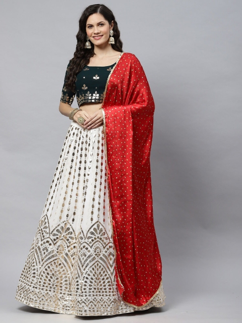 ODETTE Off White & Black Embroidered Semi-Stitched Lehenga & Unstitched Blouse With Dupatta
ODETTE Off White & Black Embroidered Semi-Stitched Lehenga & Unstitched Blouse With Dupatta