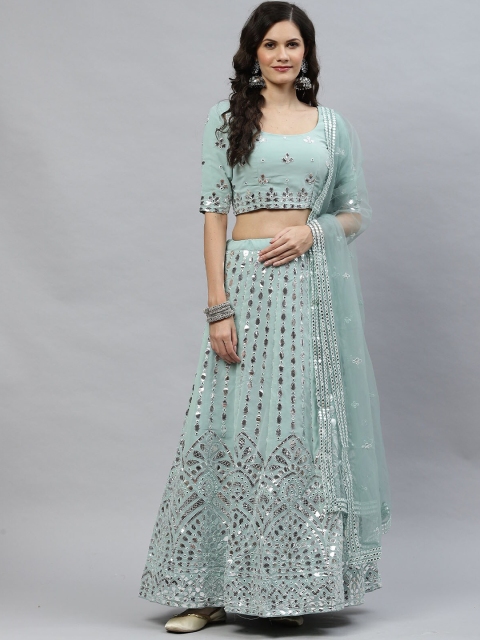 ODETTE Green & Silver-Toned Embroidered Semi-Stitched Lehenga & Unstitched Blouse With Dupatta
ODETTE Green & Silver-Toned Embroidered Semi-Stitched Lehenga & Unstitched Blouse With Dupatta