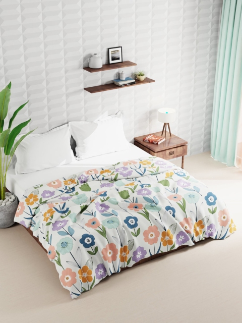 BIANCA Unisex Multi Blankets Quilts and Dohars, White