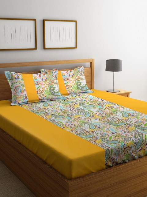 Rajasthan Decor Yellow & Green 180 TC Floral Cotton King Bedsheet with 2 Pillow Covers
Rajasthan Decor Yellow & Green 180 TC Floral Cotton King Bedsheet with 2 Pillow Covers
