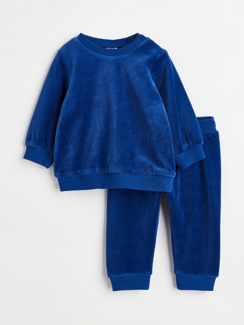 H&M Boys Blue 2-Piece Velour Set