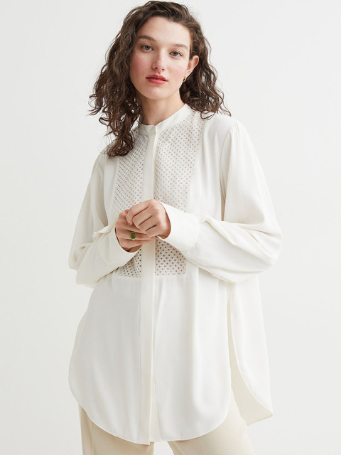 H&M Women White Lace-Detail Blouse
H&M Women White Lace-Detail Blouse