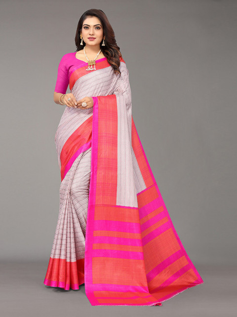 KALINI Pink & Purple Art Silk Saree 
KALINI Pink & Purple Art Silk Saree
