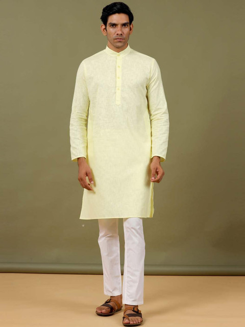 Tistabene Men Yellow Solid Straight Kurta
Tistabene Men Yellow Solid Straight Kurta