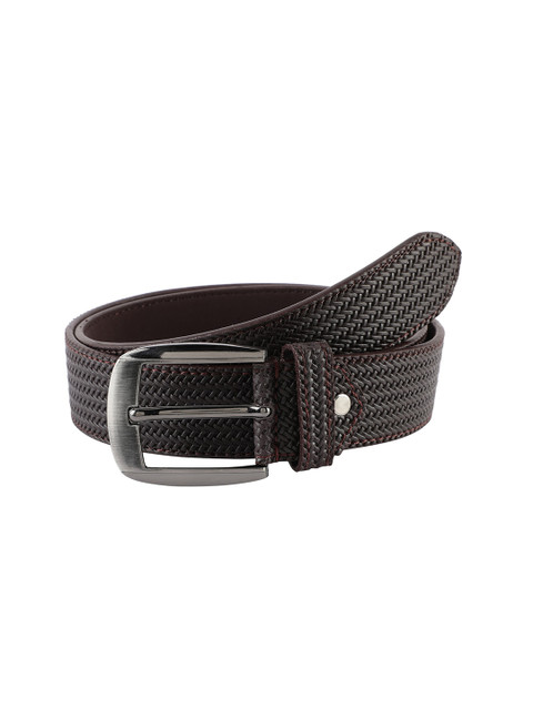 ZEVORA Men Brown Textured Belts
ZEVORA Men Brown Textured Belts