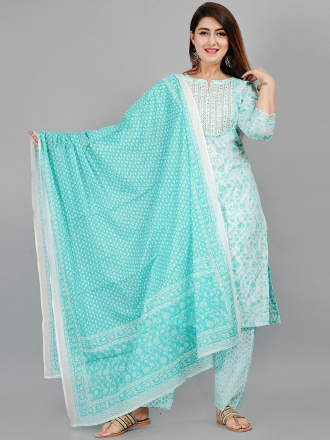 EtnicaWear Women Printed Gotta Patti Pure Cotton Kurta with Trousers & With Dupatta, Blue
EtnicaWear Women Printed Gotta Patti Pure Cotton Kurta with Trousers & With Dupatta, Blue