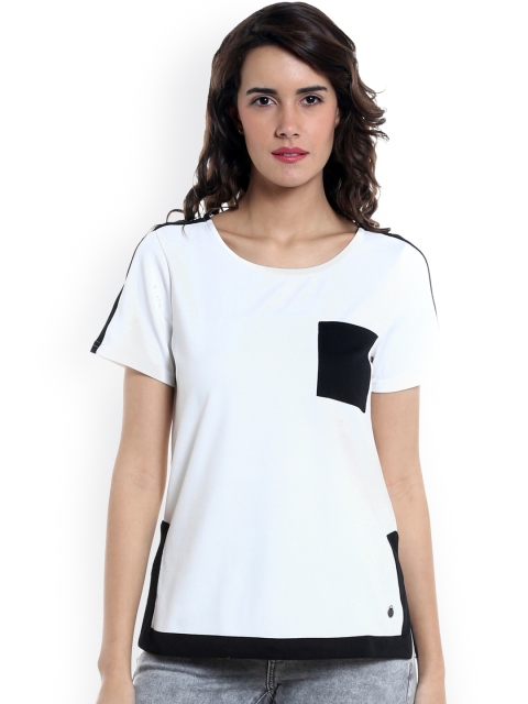 Vero Moda Women Off-White Solid Top