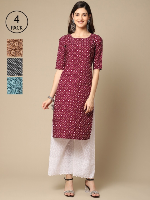 Ethnic basket Women Multicoloured Geometric Printed Flared Sleeves Block Print Crepe Anarkali Kurta, Multi
Ethnic basket Women Multicoloured Geometric Printed Flared Sleeves Block Print Crepe Anarkali Kurta, Multi