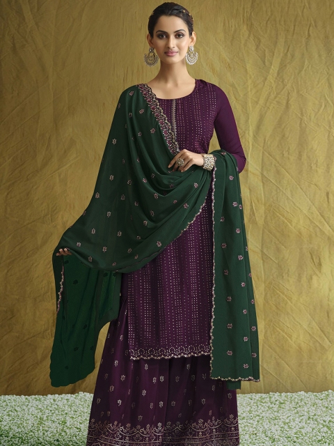 ODETTE Women Purple Ethnic Motifs Embroidered Beads and Stones Kurti with Palazzos & With Dupatta
ODETTE Women Purple Ethnic Motifs Embroidered Beads and Stones Kurti with Palazzos & With Dupatta