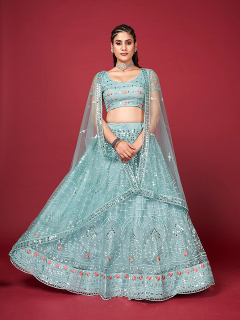 SHOPGARB Blue & Silver-Toned Embroidered Sequinned Semi-Stitched Lehenga & Unstitched Blouse With Dupatta
SHOPGARB Blue & Silver-Toned Embroidered Sequinned Semi-Stitched Lehenga & Unstitched Blouse With Dupatta