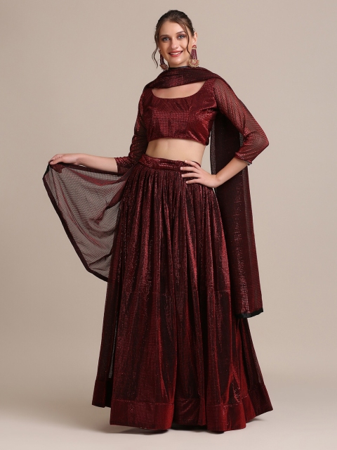 Warthy Ent Maroon & Gold Embellished Semi-Stitched Lehenga&Unstitched Blouse With Dupatta
Warthy Ent Maroon & Gold Embellished Semi-Stitched Lehenga&Unstitched Blouse With Dupatta