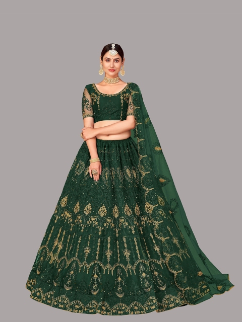 Warthy Ent Green & Gold-Toned Embroidered Semi-Stitched Lehenga&Unstitched Blouse &Dupatta
Warthy Ent Green & Gold-Toned Embroidered Semi-Stitched Lehenga&Unstitched Blouse &Dupatta