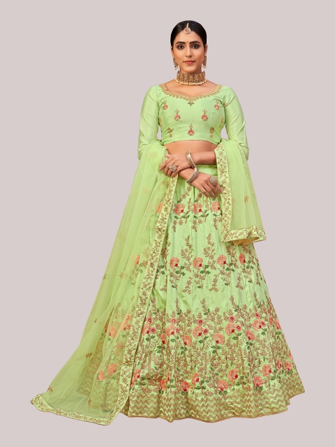 Warthy Ent Lime Green & Orange Embroidered Semi-Stitched Lehenga & Unstitched Blouse With Dupatta
Warthy Ent Lime Green & Orange Embroidered Semi-Stitched Lehenga & Unstitched Blouse With Dupatta