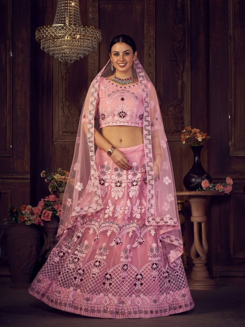 Warthy Ent Pink & White Embroidered Thread Work Tie and Dye Semi-Stitched Lehenga & Unstitched Blouse With
Warthy Ent Pink & White Embroidered Thread Work Tie and Dye Semi-Stitched Lehenga & Unstitched Blouse With