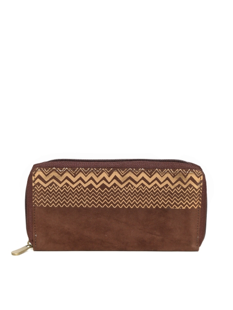 Baggit Women Brown Printed Zip Around Wallet