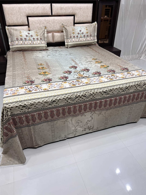 Pure Decor Unisex Brown Bedsheets